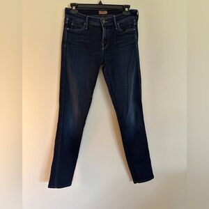 MOTHER Women's Deep Indigo Skinny Jeans